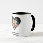 Kosmische liefdesgeschiedenis met hartliefhebbers  mok (Voorkant rechts)