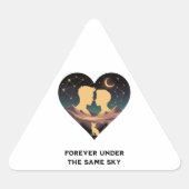 Kosmische liefdesgeschiedenis met hartliefhebbers  sticker (Voorkant)