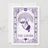 Kosmische liefhebbers | Tarot Bruiloft Kaart (Achterkant)