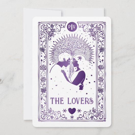 Kosmische liefhebbers | Tarot Bruiloft Kaart (Achterkant)