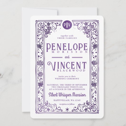 Kosmische liefhebbers | Tarot Bruiloft Kaart (Voorkant)