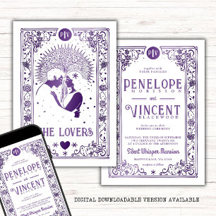 Kosmische liefhebbers Tarot Bruiloft Kaart