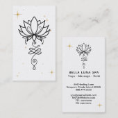 *~* Kosmische Lotus Nirvana - Heilige Geometrie Visitekaartje (Voorkant / Achterkant)