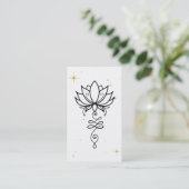 *~* Kosmische Lotus Nirvana - Heilige Geometrie Visitekaartje (Staand voorkant)