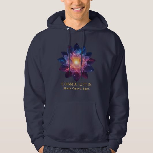 Kosmische Lotusbloem | Energie van de bloeiende Me Hoodie (Voorkant)
