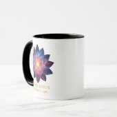 Kosmische Lotusbloem | Galaxy Bloom Energie Mok (Voorkant links)