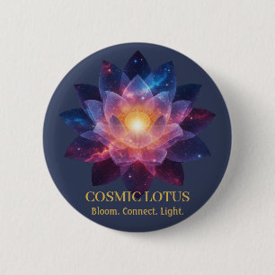 Kosmische Lotusbloem Galaxy Bloom Energie Ronde Button 5,7 Cm