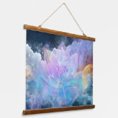 Kosmische Lotusbloem Hangend Wandkleed (Gebogen)