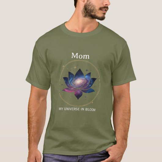 Kosmische Lotusbloem Moeder Bloei T-shirt (Voorkant)