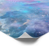 Kosmische Lotusbloem Poster (Hoek)