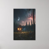 Kosmische Maan Canvas – Hemelse Wand Decor Afdruk (Voorkant)