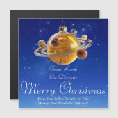 Kosmische magnetische kerst Kaart (Voorkant / Achterkant)