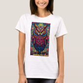 Kosmische Mandala Uil T-shirt (Voorkant)