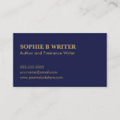  Kosmische Marine en Gouden Schrijvers Visitekaartje (Achterkant)