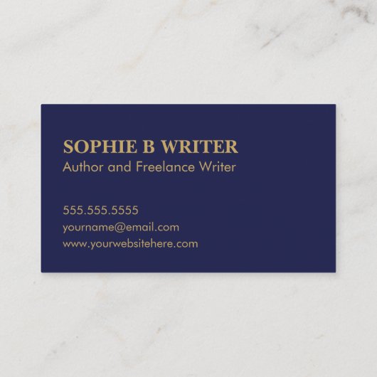  Kosmische Marine en Gouden Schrijvers Visitekaartje (Achterkant)