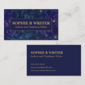  Kosmische Marine en Gouden Schrijvers Visitekaartje (Voorkant / Achterkant)