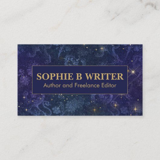  Kosmische Marine en Gouden Schrijvers Visitekaartje (Voorkant)