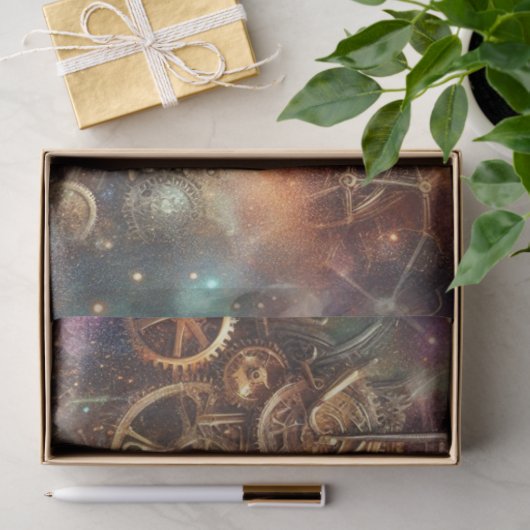 Kosmische Mechanische Kat Droomwereld Decoupage Tissuepapier (Geschenk)