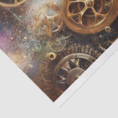 Kosmische Mechanische Kat Droomwereld Decoupage Tissuepapier (Detail)