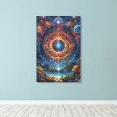 "Kosmische meditatie" Canvas Afdruk (Insitu (Houten vloer))