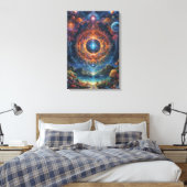 "Kosmische meditatie" Canvas Afdruk (Insitu (Slaapkamer))