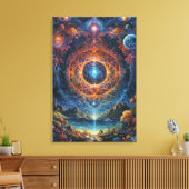 "Kosmische meditatie" Canvas Afdruk (Insitu (Woonkamer))