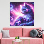 Kosmische Melkweg Mystieke Katachtige Hemelse Canvas Afdruk (Insitu (Woonkamer))