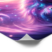 Kosmische Melkweg Mystieke Katachtige Hemelse Poster (Hoek)