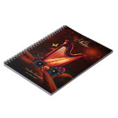 Kosmische melodie, de magie van de harp. notitieboek (Linkerzijde)