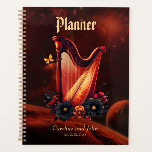 Kosmische melodie, de magie van de harp planner (Voorkant)