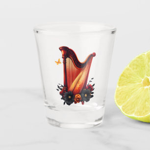Kosmische melodie, de magie van de harp. shot glas