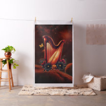 Kosmische melodie, de magie van de harp.