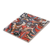 Kosmische, met de hand getekende Abstracte geometr Tegeltje (Zijkant)