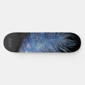 *~* Kosmische Midnight Sky Pastel Feather Boho Persoonlijk Skateboard (Horizontaal)