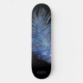 *~* Kosmische Midnight Sky Pastel Feather Boho Persoonlijk Skateboard (Voorkant)