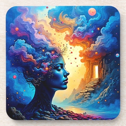 Kosmische Mindscape Art Bier Onderzetter (Voorkant)