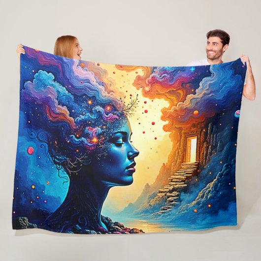 Kosmische Mindscape Art Fleece Deken (In situ)
