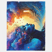 Kosmische Mindscape Art Fleece Deken (Voorkant)
