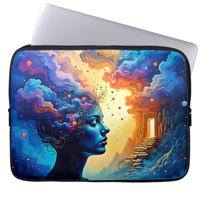 Kosmische Mindscape Art Laptop Sleeve (Voorkant)