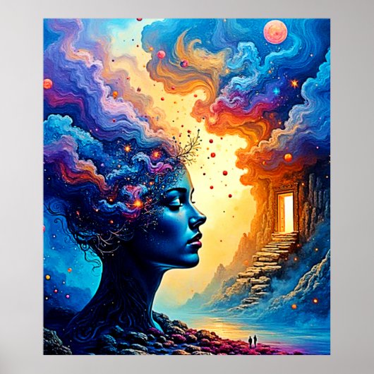 Kosmische Mindscape Art Poster (Voorkant)