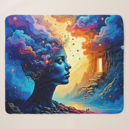 Kosmische Mindscape Art Sherpa Deken