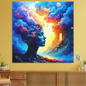 Kosmische Mindscapes Kunst Canvas Afdruk (Insitu (Woonkamer))