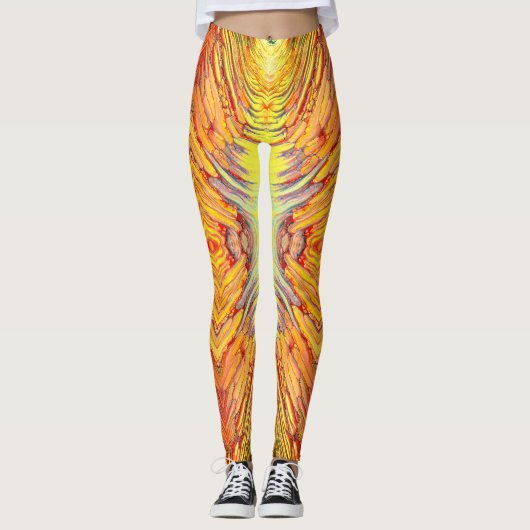Kosmische mix van citrus leggings (Voorkant)