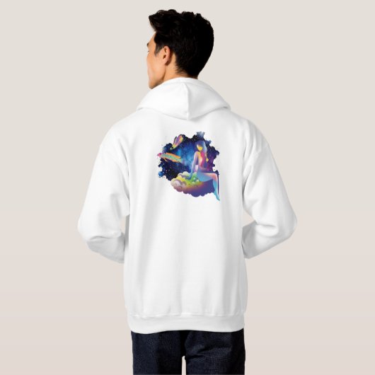 Kosmische Moeder Aarde en Hemelse Antilope Hoodie (Achterkant volledig)