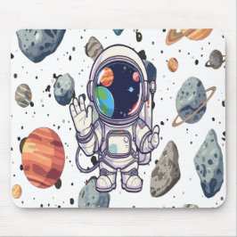 Kosmische Muismat - Ruimteplaneten en raketten