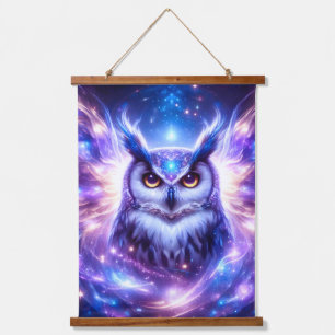 Kosmische Mystieke Wijsheid Hemelse Spirituele Uil Hangend Wandkleed