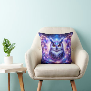 Kosmische Mystieke Wijsheid Hemelse Spirituele Uil Kussen