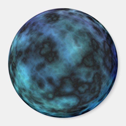 Kosmische namaak Blauwe Marmer Magneet (Voorkant)