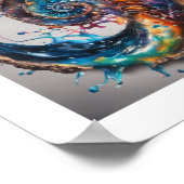 Kosmische Nautilus Shell Poster (Hoek)