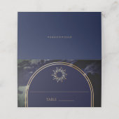 Kosmische Navy Arch Astrologische Galaxy Place Car Plaatskaartje (Buitenkant ongevouwen)